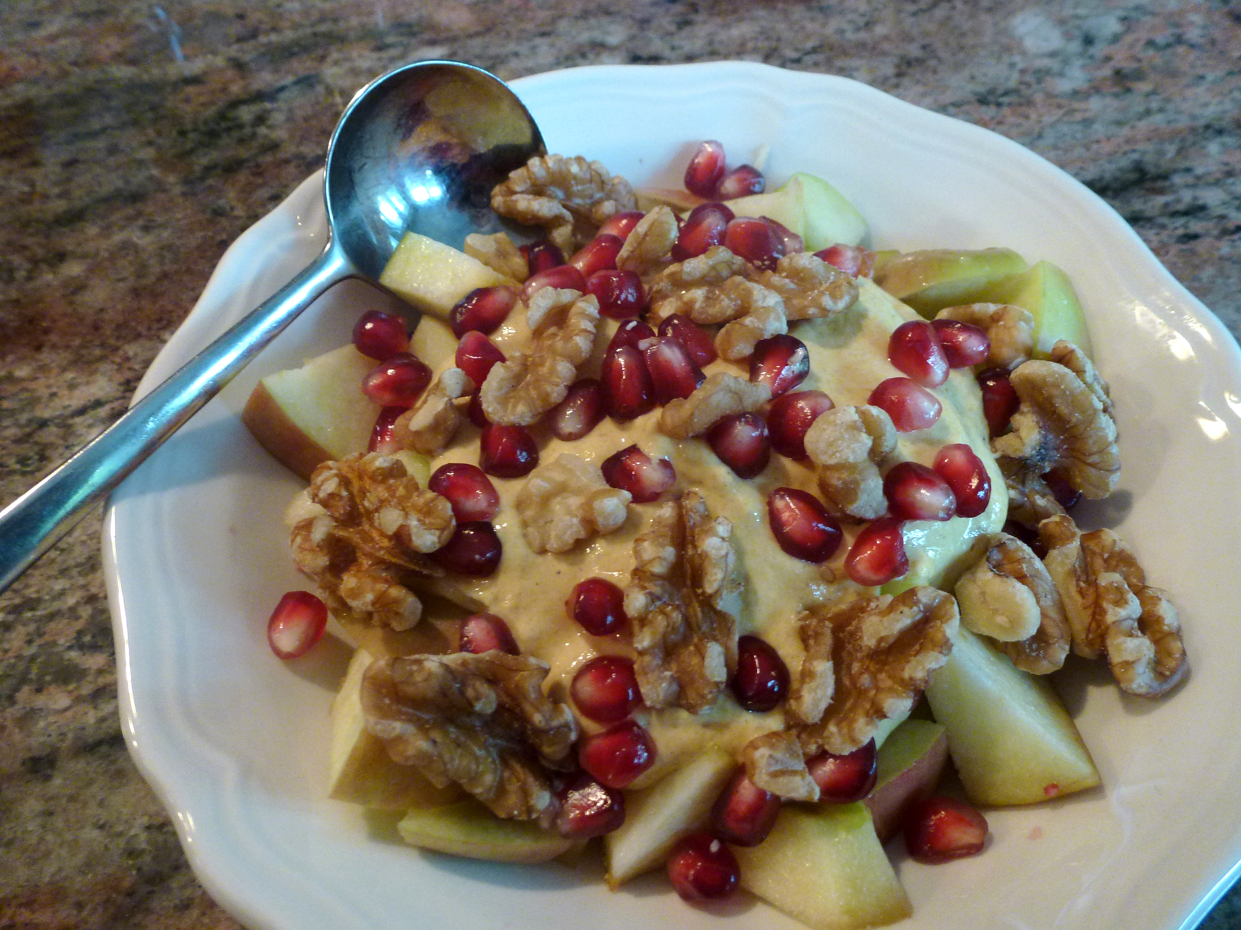 Recipes: Instant Breakfast 2: Golden Greek Yogurt with Apples & Walnuts