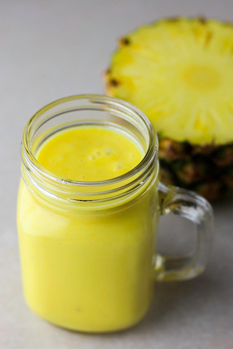 Pina colada with pineapple